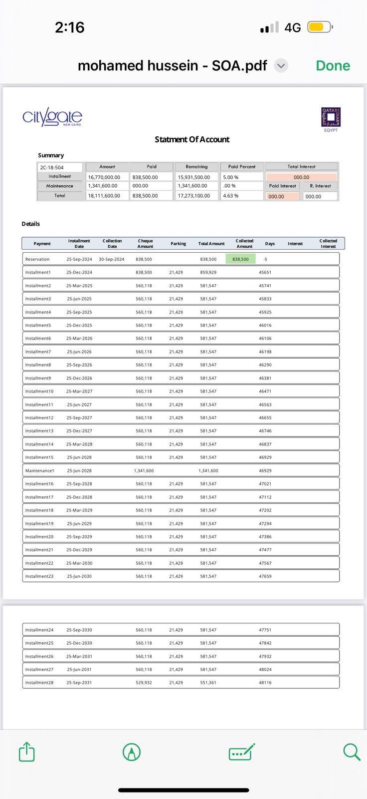 شقة فاخرة للبيع في سيتي جيت