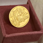 Holy Family Gold Earrings