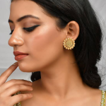 Holy Family Gold Earrings