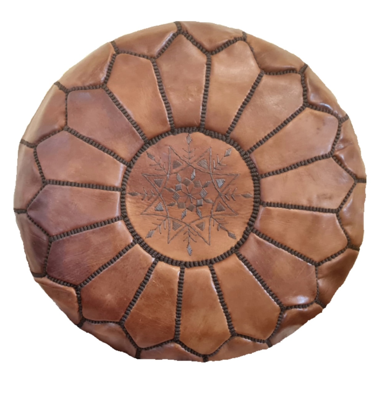 Leather Pouf